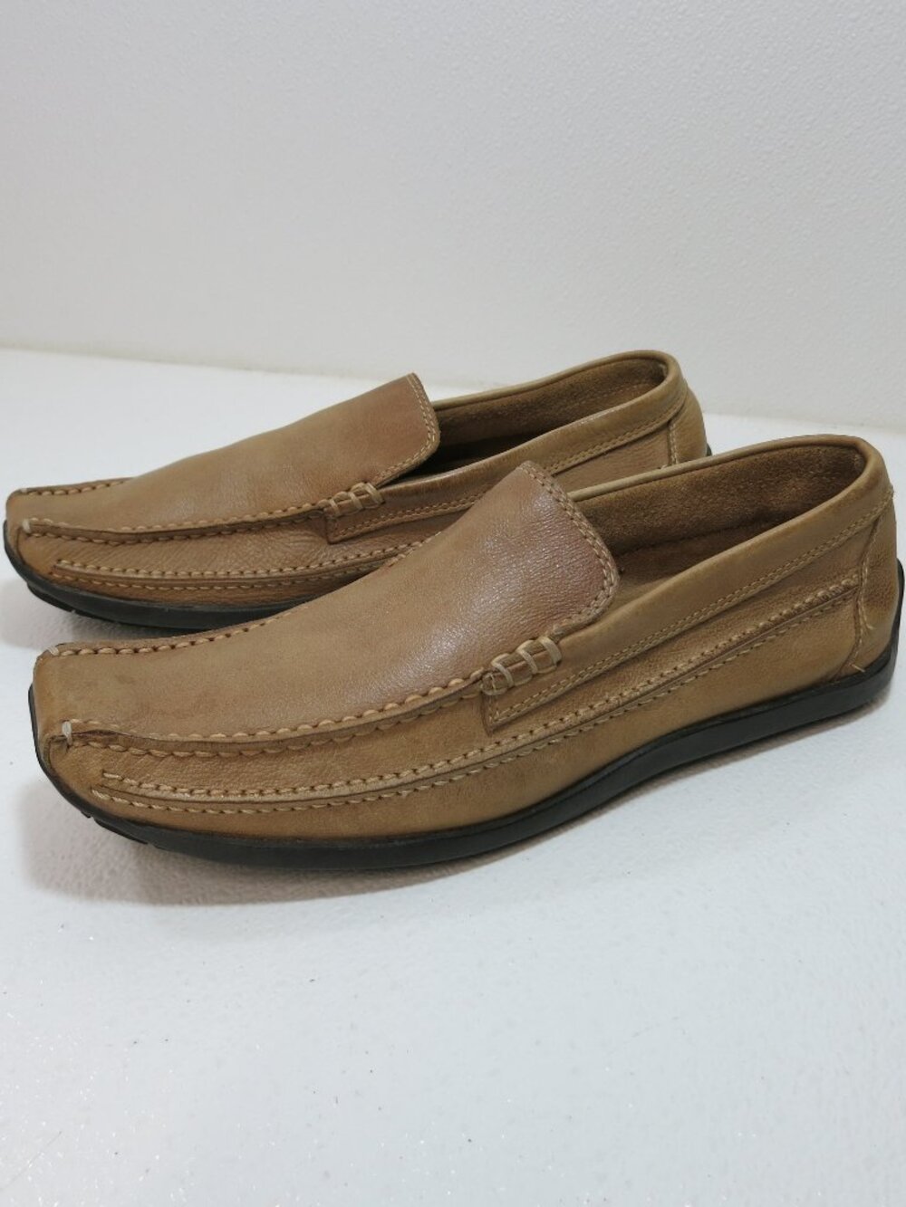 Brown Shoe Leather Moccasin Comfort Loafers Men's Footwear Driver Shoes Sz 11 M